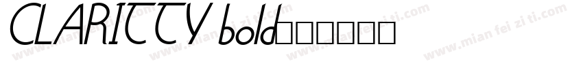 CLARITTY bold字体转换